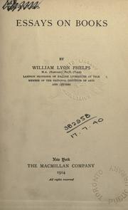 Front cover of Essays on books by William Lyon Phelps