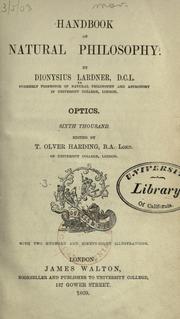 Front cover of Handbook of natural philosophy by Dionysius Lardner