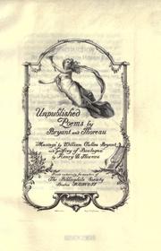 Front cover of Unpublished poems by Bryant and Thoreau by William Cullen Bryant