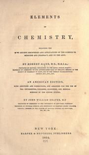 Front cover of Elements of chemistry by Kane, Robert