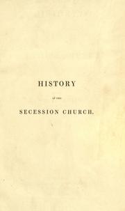 Front cover of History of the Secession church by John M'Kerrow