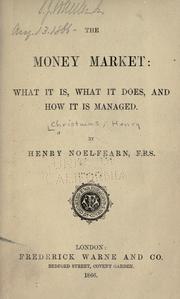 Front cover of The money market by Henry Christmas