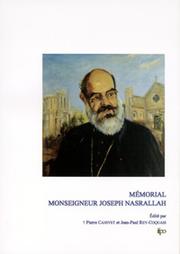 Front cover of Mémorial monseigneur Joseph Nasrallah by Pierre Canivet