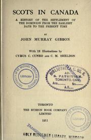 Cover of Scots in Canada by John Murray Gibbon
