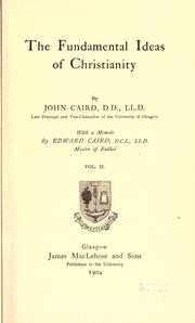Cover of The fundamental ideas of Christianity by John Caird