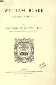 Cover of William Blake, painter and poet by Richard Garnett