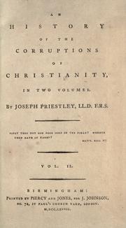 Front cover of An history of the corruptions of Christianity by Joseph Priestley