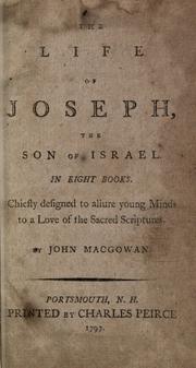 Front cover of Life of Joseph by John Macgowan