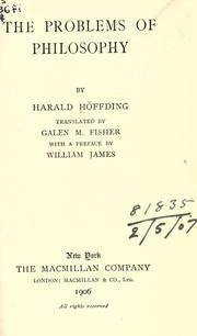 Front cover of The problems of philosophy by Harald Høffding