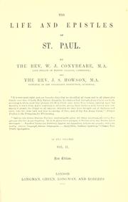 Cover of The life and epistles of St. Paul by William John Conybeare