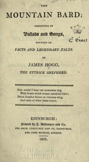 Cover of The mountain bard by James Hogg