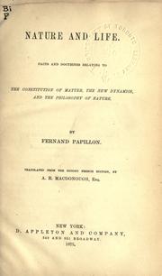 Cover of Nature and life by Fernand Papillon