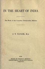 Front cover of In the heart of India by Taylor, John T.
