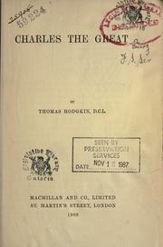 Front cover of Charles the Great by Hodgkin, Thomas