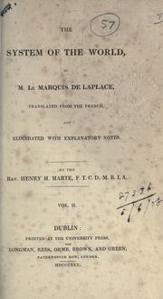 Cover of The system of the world by Pierre Simon marquis de Laplace