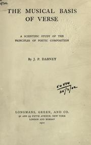 Front cover of The musical basis of verse by Julia Parker Dabney