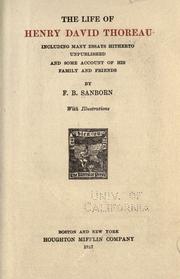 Cover of The life of Henry David Thoreau by F. B. Sanborn