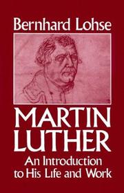 Front cover of Martin Luther by Bernhard Lohse