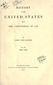 Cover of History of the United States from the compromise of 1850 by James Ford Rhodes