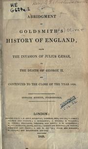 Front cover of A history of England in a series of letters from a nobleman to his son by Oliver Goldsmith