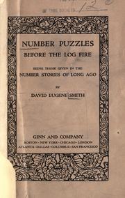Cover of Number puzzles before the log fire by David Eugene Smith