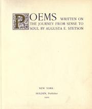 Cover of Poems by Stetson, Augusta E.
