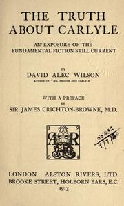 Cover of The truth about Carlyle by David Alec Wilson