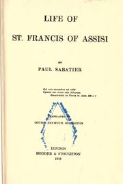 Front cover of Vie de S. François d'Assise. by Sabatier, Paul