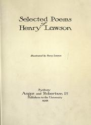 Front cover of Selected poems of Henry Lawson by Henry Lawson