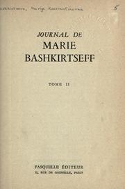 Cover of Journal de Marie Bashkirtseff by Marie Bashkirtseff