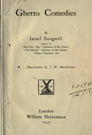 Front cover of Ghetto comedies by Israel Zangwill