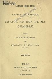 Cover of Voyage autour de ma chambre by Xavier de Maistre