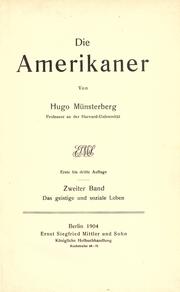 Cover of Die Amerikaner by Hugo Münsterberg