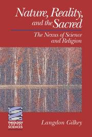 Front cover of Nature, reality, and the sacred by Langdon Brown Gilkey