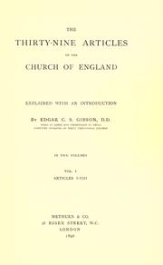 Front cover of The Thirty-nine Articles of the Church of England by Edgar Charles Sumner Gibson