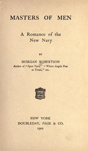 Front cover of Masters of men by Robertson, Morgan