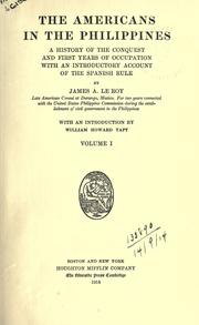 Front cover of The Americans in the Philippines [1/2] by James A. LeRoy