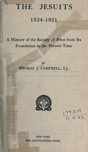 Front cover of The Jesuit Devils of 1534-1921 by Thomas J. Campbell