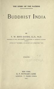 Cover of Buddhist India by Thomas William Rhys Davids