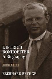 Cover of Dietrich Bonhoeffer by Eberhard Bethge