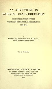 Front cover of An adventure in working-class education by Albert Mansbridge