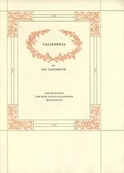 Cover of California by Ina Donna Coolbrith