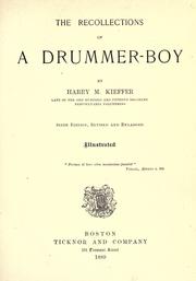 Front cover of The recollections of a drummer-boy by Henry Martyn Kieffer