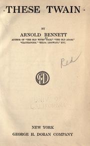 Cover of These twain by Arnold Bennett