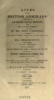 Front cover of Lives of the British admirals by Campbell, John