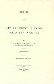 Front cover of History of the 115th Regiment, Illinois Volunteer Infantry by Isaac Henry Clay Royse
