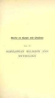 Cover of Babylonian religion and mythology by Leonard William King