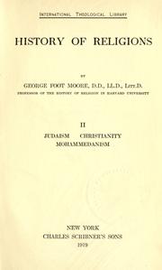 Cover of History of religions by George Foot Moore