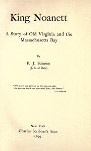 Front cover of King Noanett by Stimson, Frederic Jesup