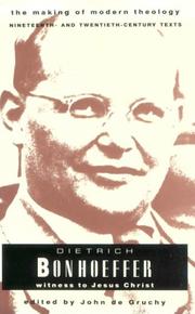 Front cover of Dietrich Bonhoeffer by Dietrich Bonhoeffer